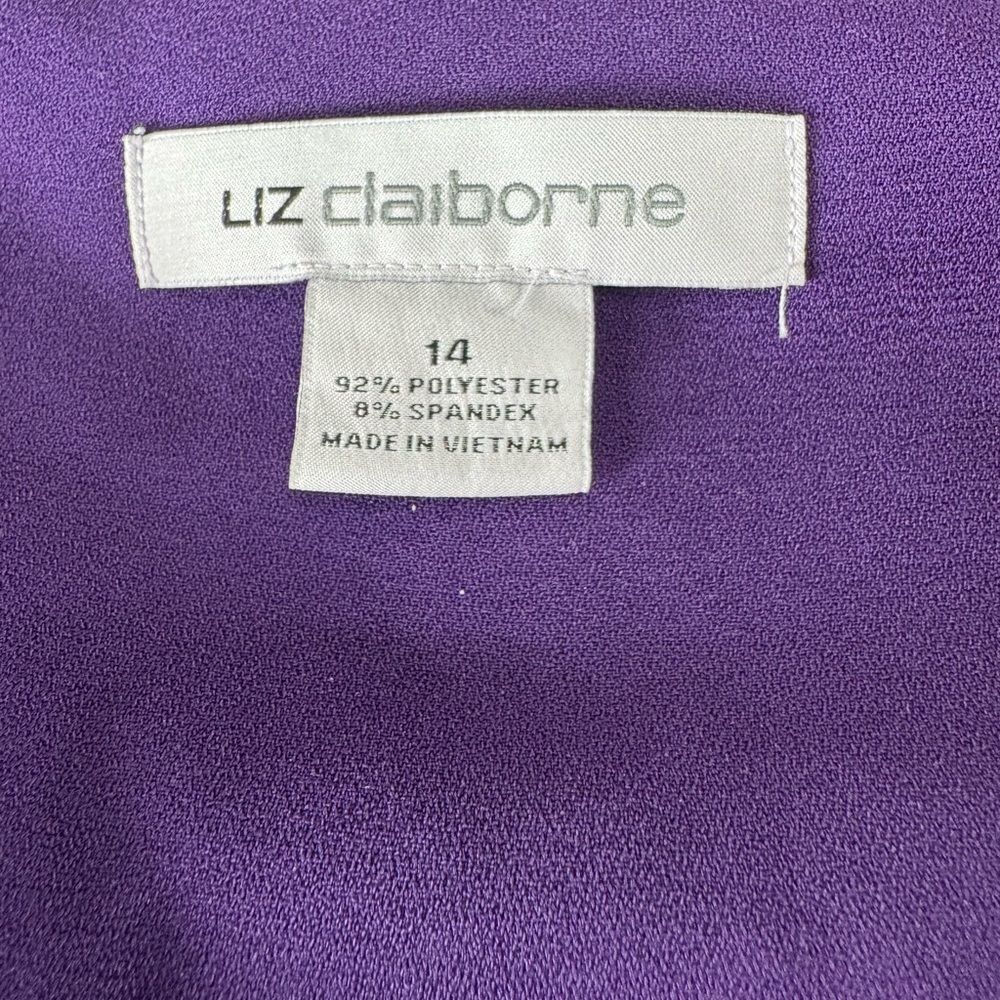 Liz Claiborne stunning violet dress women’s 14 - Picture 2 of 12